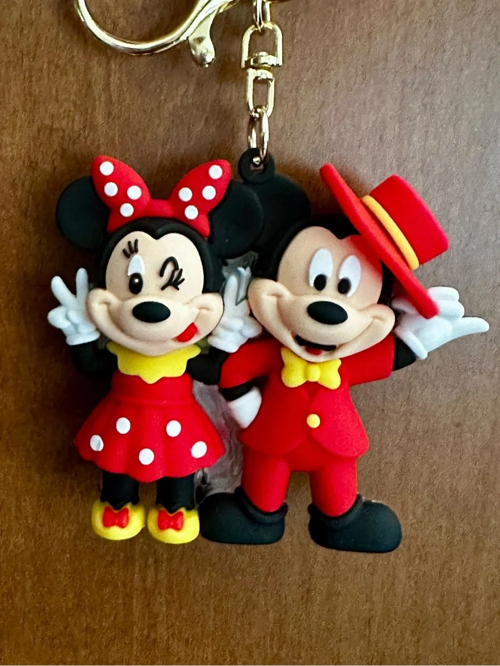 💯 Disney’s 3D Minnie & Mickey (Duo) Character Key Chain Bag Charm